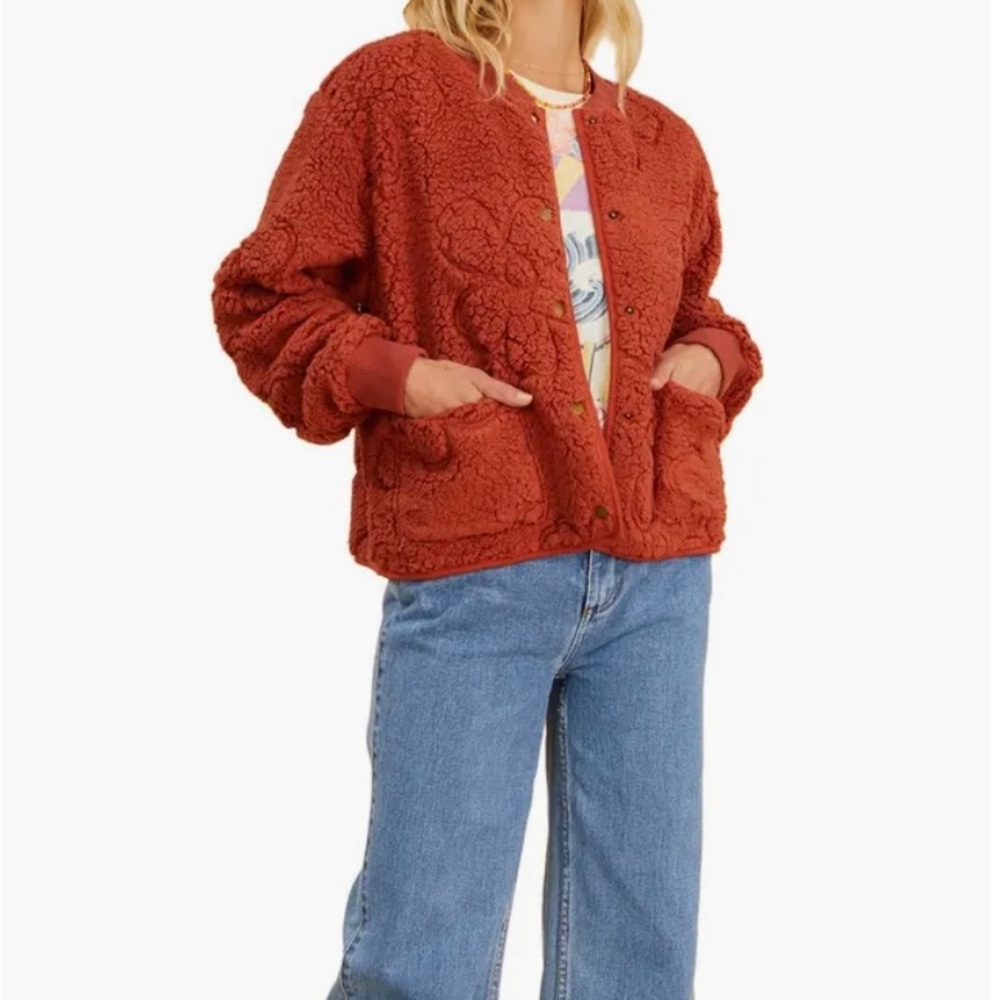 Billabong The Salty Blonde Sherpa Bomber Jacket
